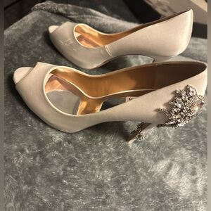 Women's Royal Embellished Peep Toe High-Heel Pumps